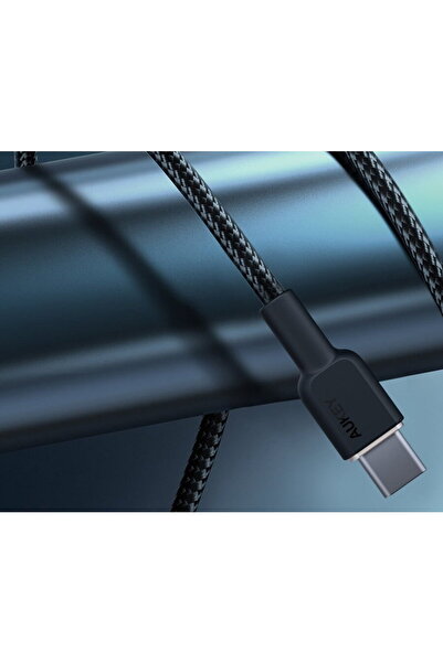AUKEY CB-NCC1 Cablu de alimentare USB-C Tip-C 60W 3A 1m Nailon Negru