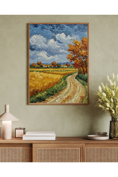 woodhomeworks Tablou decorativ pentru birou, dintr-o singură piesă, seria Mat...