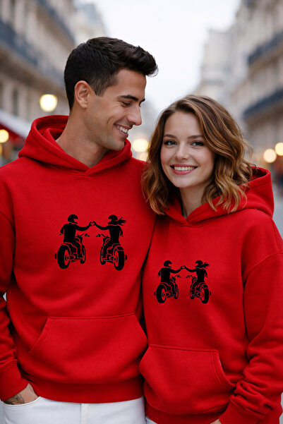 LORVEX Sweatshirt Couple Combination February 14 Valentine's Day Motorcycle L...
