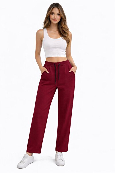 DEMOİSELLE Women's Pipe Leg Bottom Sweatpants