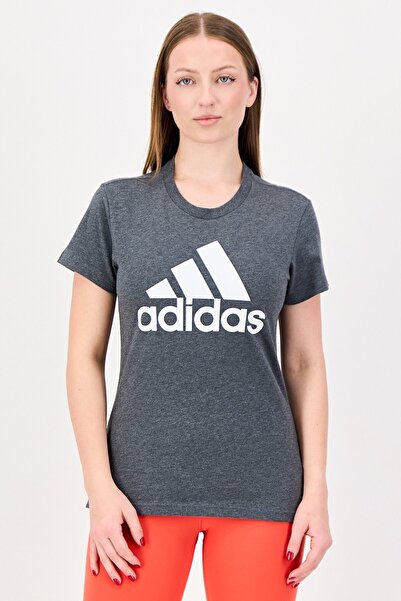 adidas Women Sportswear Fit Short Sleeve Outdoor Top, Grey