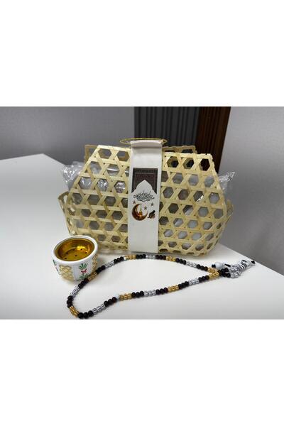 Beautiful طقم شرشف صلاة مع مبخرة وسبحة.