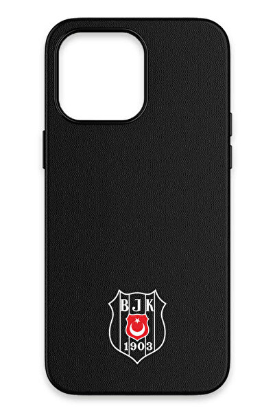 Beşiktaş iPhone 14 Pro Max Uyumlu Bayrak Arma Deri Magsafe Lisanslı Telefon K...