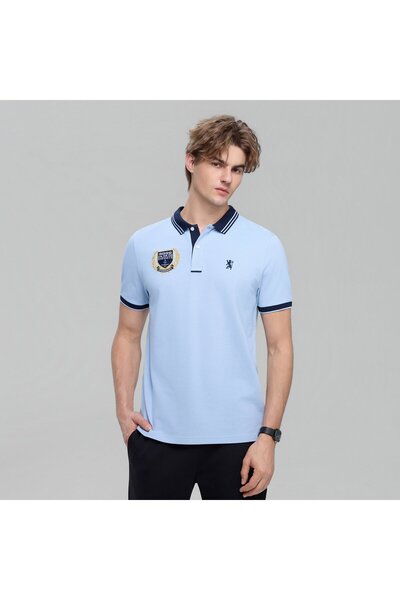Giordano Menâ€™s Slim Fit Embroidery Bold Polo