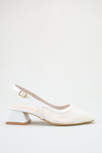 ich1one Latina Women's Lace Heeled Ballerina Shoes – 5 cm Heel, Casual and Of...