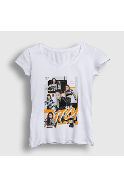 Presmono Tricou alb pentru femei Wannabe Yeji Lia Yuna Itzy 599992tt