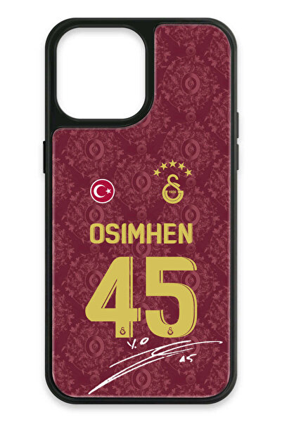 Galatasaray iPhone 13 Pro Max Uyumlu Victor Osimhen 3. Forma İmzalı Cam Lisan...