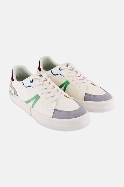 Lacoste Men Brand Logo Lace Up Shoes, White