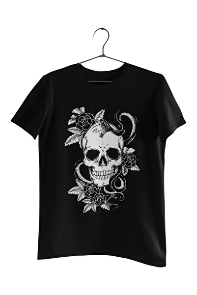 Generic (Unbranded) Tricou grafic Malfini Skeleton, negru, mărimea S