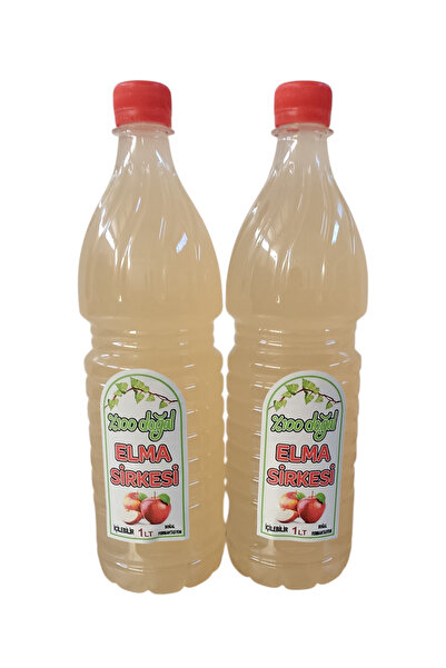 Kral Yöresel Ürünler 2adet 1 litre Doğal Fermante Yumuşak İçim Elma Sirkesi