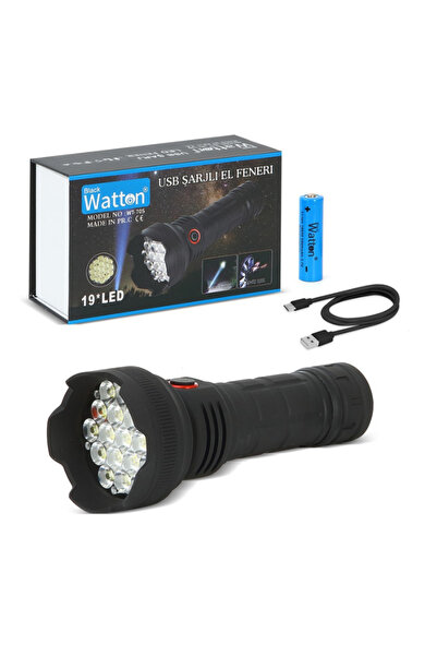 Watton WT-705 USB Şarjlı El Feneri