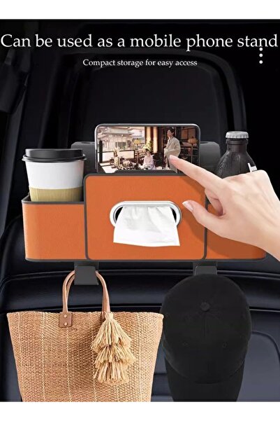 DUNISO Multifunctional Car Organizer with cup holders, a tissue box holder, a...