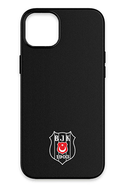 Beşiktaş iPhone 15 Uyumlu Bayrak Arma Deri Magsafe Lisanslı Telefon Kılıfı