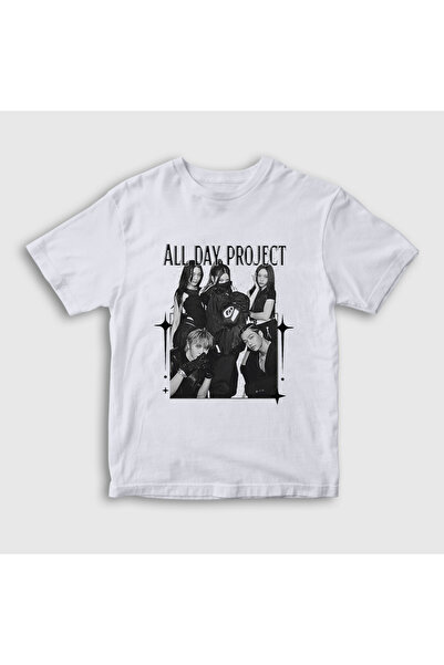Presmono Tricou unisex pentru copii cu bandă albă K-Pop AllDay Project 596122tt