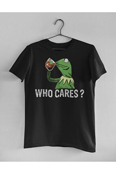 Generic (Unbranded) Malfini Premium T-Shirt, "WHO CARES", Black, L