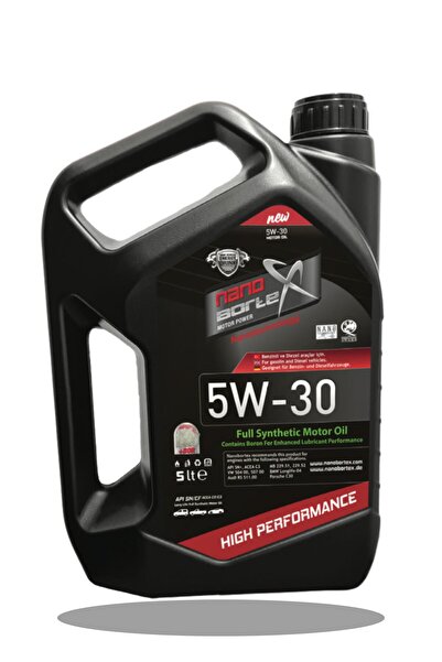 Nanobortex 5W/30 Tam Sentetik Motor Yağı 5 Litre - Bor Katkılı Yakıt Tasarruf...