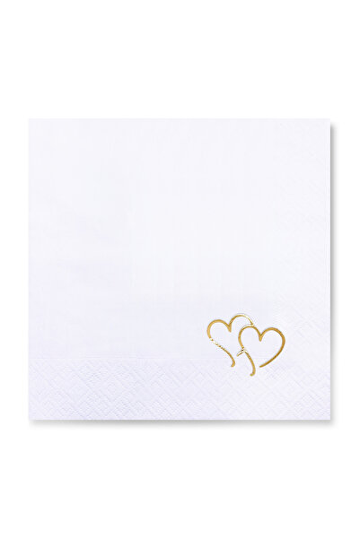 Story 33X33 cm Gold Foil Hearts Promise Engagement Wedding Patterned 16-Piece...
