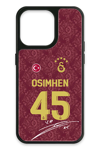 Galatasaray iPhone 13 Pro Uyumlu Victor Osimhen 3. Forma İmzalı Cam Lisanslı ...