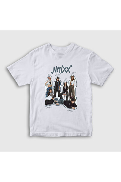 Presmono تي شيرت أبيض للأطفال من الجنسين من ماركة Members K-Pop Nmixx 598517tt