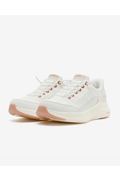 SKECHERS رغوة الكونتور - الساعة الذهبية - ملاءمة مريحة حذاء رياضي للنساء أبيض / وردي / ذهبي 150413 WTRG