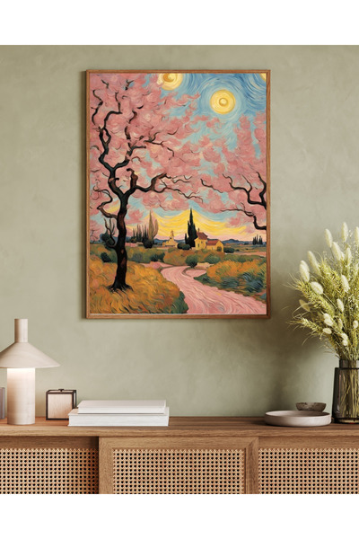 woodhomeworks Tablou decorativ pentru birou, dintr-o singură piesă, seria Mat...