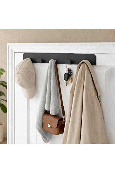 Decopin KAPI ARKASI METAL ASKILIK 5'Lİ ANTRASİT