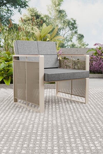 Wood House SERA TEKLİ KOLTUK (cappucino-gri)