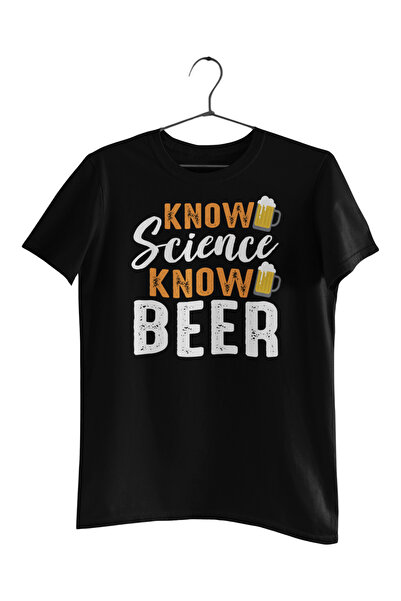 Generic (Unbranded) Tricou Malfini - Know Science, Know Beer, Negru, L