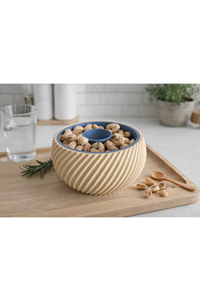 DERYA3D Maker shop Modern Double-Layered Snack & Nut Bowl – Decorative Servin...