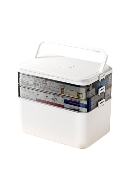 NEXTLY Storage & Organizer Box, 3-Tier, White, Durable