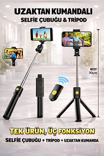 Maybax 3-in-1 Bluetooth Connected, Remote Controlled, Extendable up to 70 Cm,...