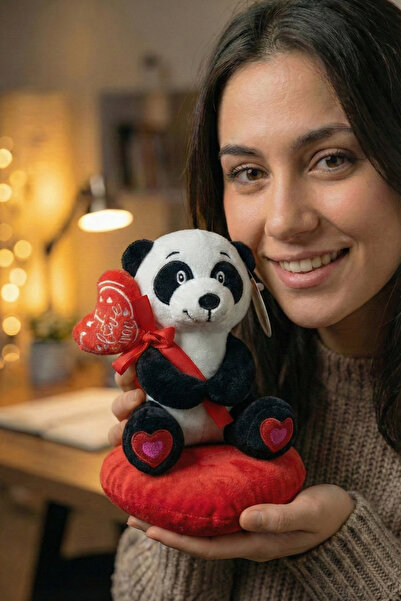 TUENGİ STORE Valentine's Day Gift: Plush Panda Toy with Red Heart and "I Love...
