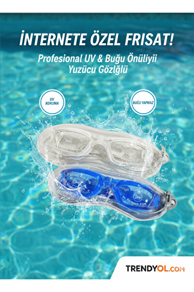 VARDEM OYUNCAK Professional Anti-Fog Uv Protection Adult Swimming Goggles