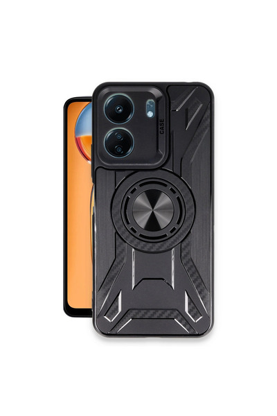 eco port حالة Redmi 13c من السيليكون لينكولن - أسود