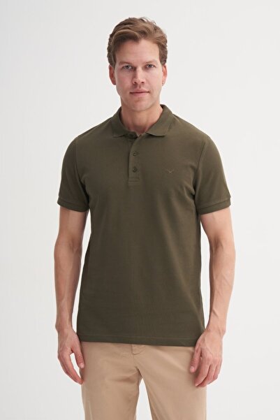 Cazador Men's Polo Neck Tshirt 46130 Khaki