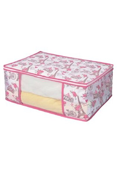Jumbo Geantă de depozitare roz Paris pentru haine 50 x 35 x 20 cm