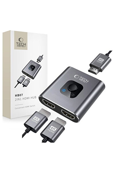 Tech-Protect HB07 HUB ADAPTER 2IN1 HDMI 4K 60HZ SPACE GREY