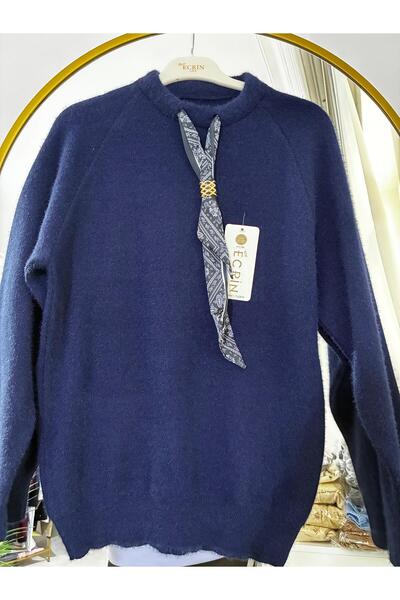 Butik ŞAL DETAYLI YUMUŞAK DOKULU TRİKO KAZAK