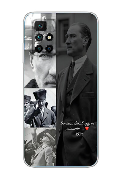 moonset Redmi 10 2022 Uyumlu Baskılı Yumuşak Silikon Şeffaf Telefon Kılıfı