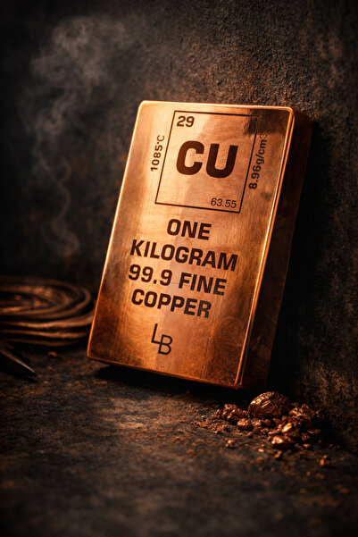 İyyaKee 1 KG %99.9 Saf Bakır Külçe Sertifikalı – Yüksek Kalite Yatırım ve Kol...