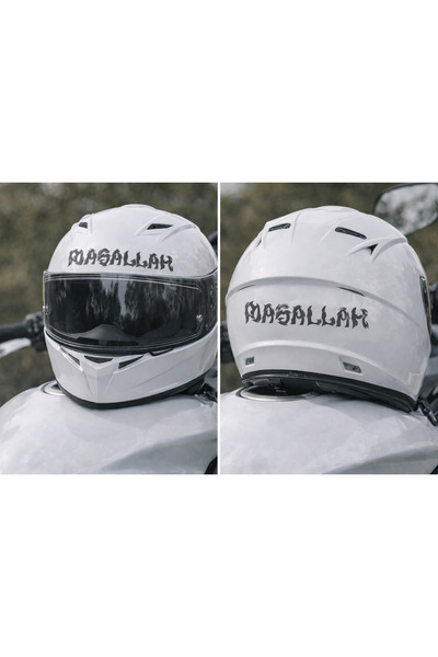 AlpiLeo Mashallah Written Motorcycle Helmet and Vehicle Sticker Decal - 15X2....