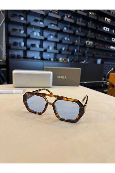 8atelier Blue Glass Detailed Leopard Sunglasses