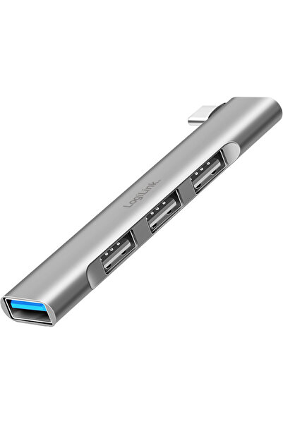 LogiLink UA0437, USB-A 3.0 x 1, USB-A 2.0 x 3, Gri