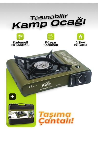 BLOMSTER Portatif Kamp Ocağı Taşınabilir Tekli Gazlı Ocak | Rüzgar Geçirmez, ...