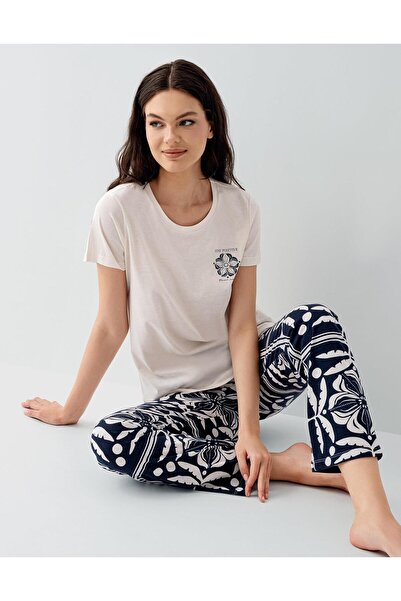 Arnetta Women's Modal Pajama Set 50% Cotton 50% Modal – Short Sleeve Top & Pa...