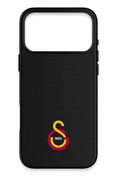 Galatasaray iPhone 17 Pro Max Uyumlu Arma Deri Magsafe Lisanslı Telefon Kılıfı