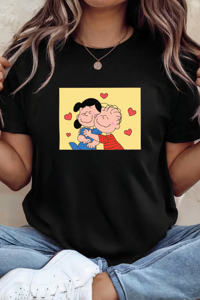 Sarah's Boutique Women's T-shirt – 100% cotton – Valentine's Day "Cartoon Love"