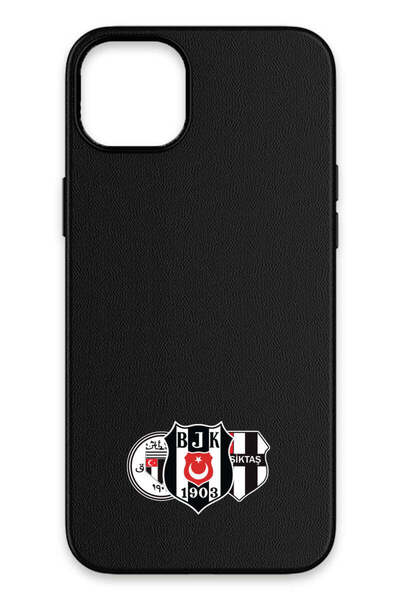 Beşiktaş iPhone 14 Compatible Three Arma Leather Magsafe Licensed Phone Case