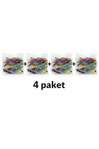 ALTOĞ NARGİLE Nargile Sipsisi 4 Paket (160adet) - Renkli Plastik Sipsi