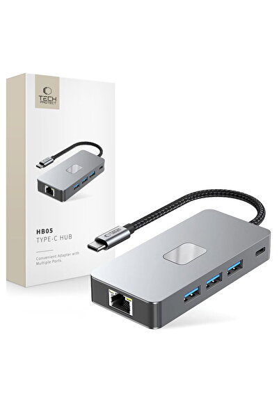 Tech-Protect HB05 HUB ADAPTER 9IN1 TYPE-C + USB2.0 + USB3.0 + HDMI 4K 60HZ + ...
